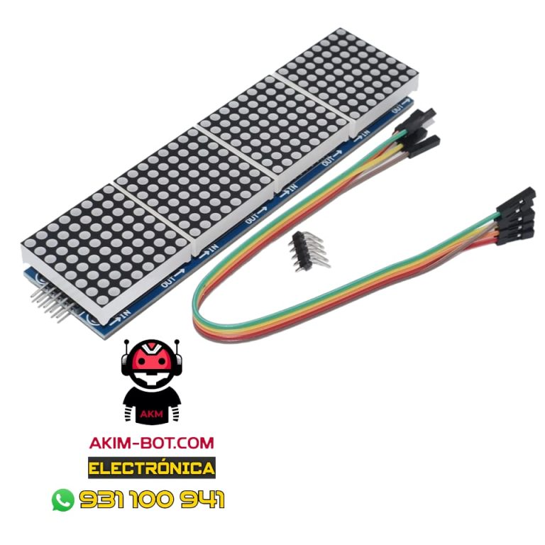 MATRIZ LED X 4 (32X8) CON MAX7219 – Akim-BOT